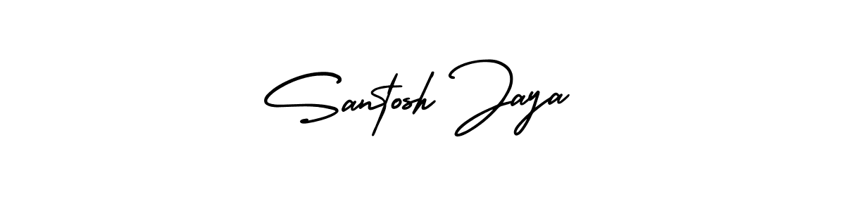 Also we have Santosh Jaya name is the best signature style. Create professional handwritten signature collection using AmerikaSignatureDemo-Regular autograph style. Santosh Jaya signature style 3 images and pictures png