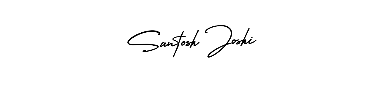 You should practise on your own different ways (AmerikaSignatureDemo-Regular) to write your name (Santosh Joshi) in signature. don't let someone else do it for you. Santosh Joshi signature style 3 images and pictures png