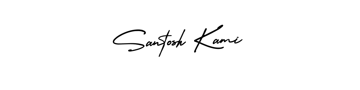 How to make Santosh Kami signature? AmerikaSignatureDemo-Regular is a professional autograph style. Create handwritten signature for Santosh Kami name. Santosh Kami signature style 3 images and pictures png