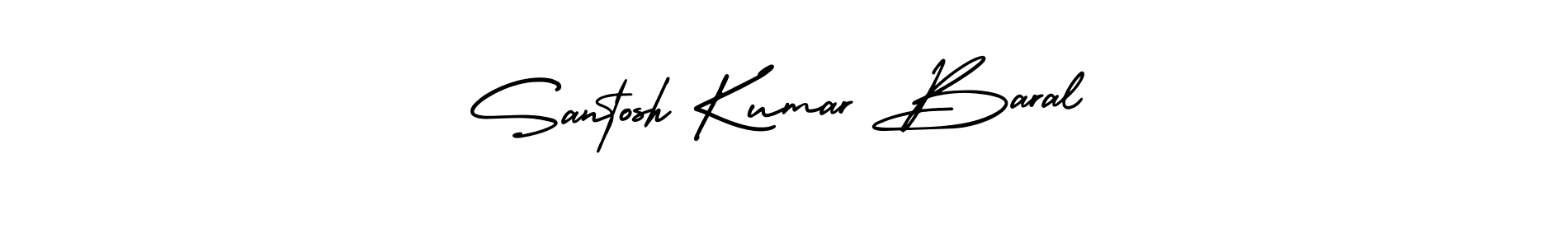 How to Draw Santosh Kumar Baral signature style? AmerikaSignatureDemo-Regular is a latest design signature styles for name Santosh Kumar Baral. Santosh Kumar Baral signature style 3 images and pictures png