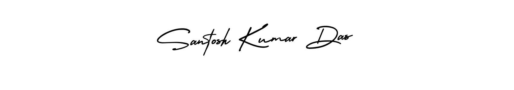 The best way (AmerikaSignatureDemo-Regular) to make a short signature is to pick only two or three words in your name. The name Santosh Kumar Das include a total of six letters. For converting this name. Santosh Kumar Das signature style 3 images and pictures png