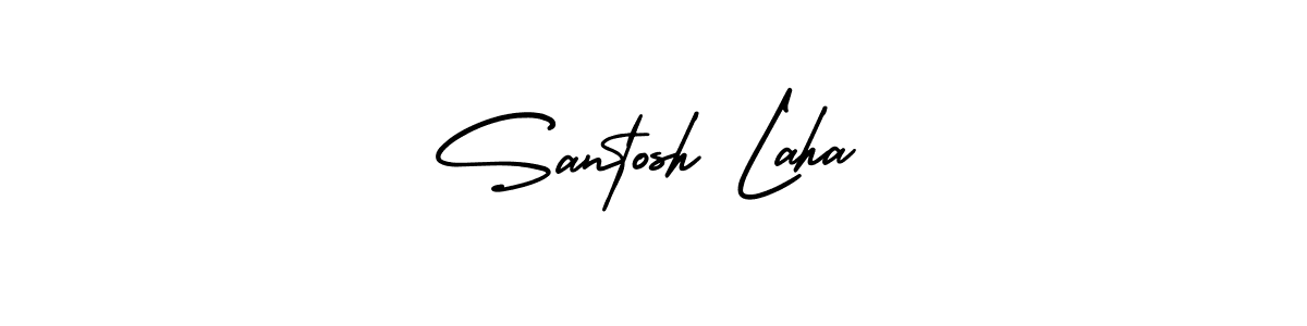 Make a beautiful signature design for name Santosh Laha. With this signature (AmerikaSignatureDemo-Regular) style, you can create a handwritten signature for free. Santosh Laha signature style 3 images and pictures png