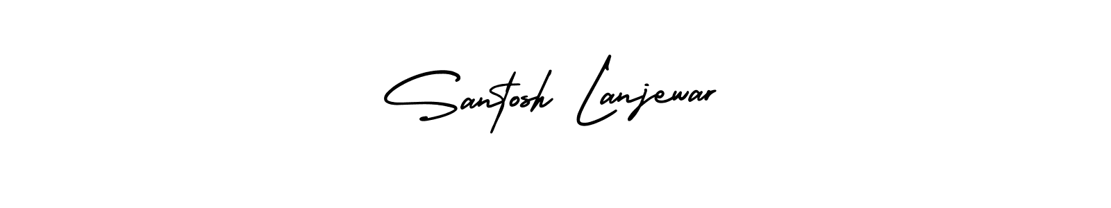 It looks lik you need a new signature style for name Santosh Lanjewar. Design unique handwritten (AmerikaSignatureDemo-Regular) signature with our free signature maker in just a few clicks. Santosh Lanjewar signature style 3 images and pictures png