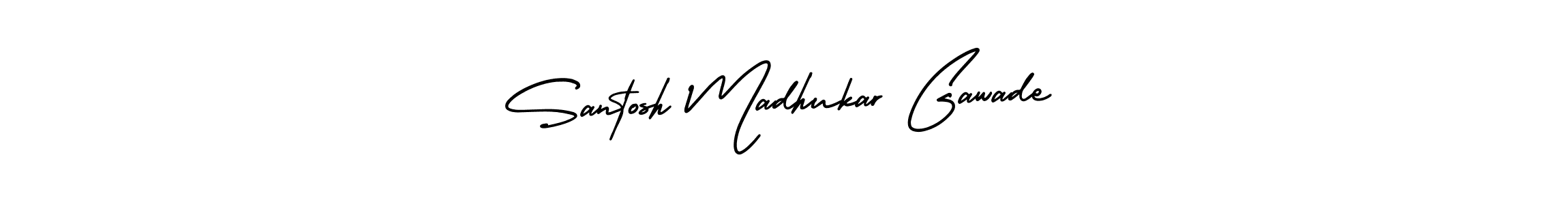 How to make Santosh Madhukar Gawade signature? AmerikaSignatureDemo-Regular is a professional autograph style. Create handwritten signature for Santosh Madhukar Gawade name. Santosh Madhukar Gawade signature style 3 images and pictures png