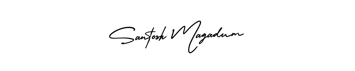 You can use this online signature creator to create a handwritten signature for the name Santosh Magadum. This is the best online autograph maker. Santosh Magadum signature style 3 images and pictures png