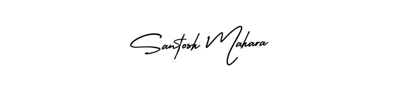 Design your own signature with our free online signature maker. With this signature software, you can create a handwritten (AmerikaSignatureDemo-Regular) signature for name Santosh Mahara. Santosh Mahara signature style 3 images and pictures png