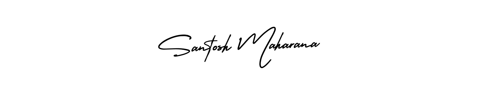 AmerikaSignatureDemo-Regular is a professional signature style that is perfect for those who want to add a touch of class to their signature. It is also a great choice for those who want to make their signature more unique. Get Santosh Maharana name to fancy signature for free. Santosh Maharana signature style 3 images and pictures png