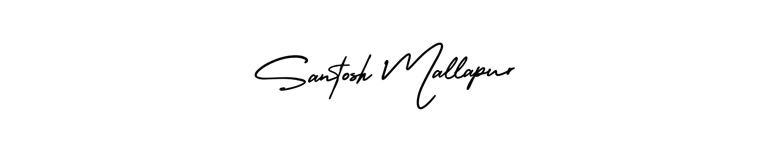 How to make Santosh Mallapur name signature. Use AmerikaSignatureDemo-Regular style for creating short signs online. This is the latest handwritten sign. Santosh Mallapur signature style 3 images and pictures png