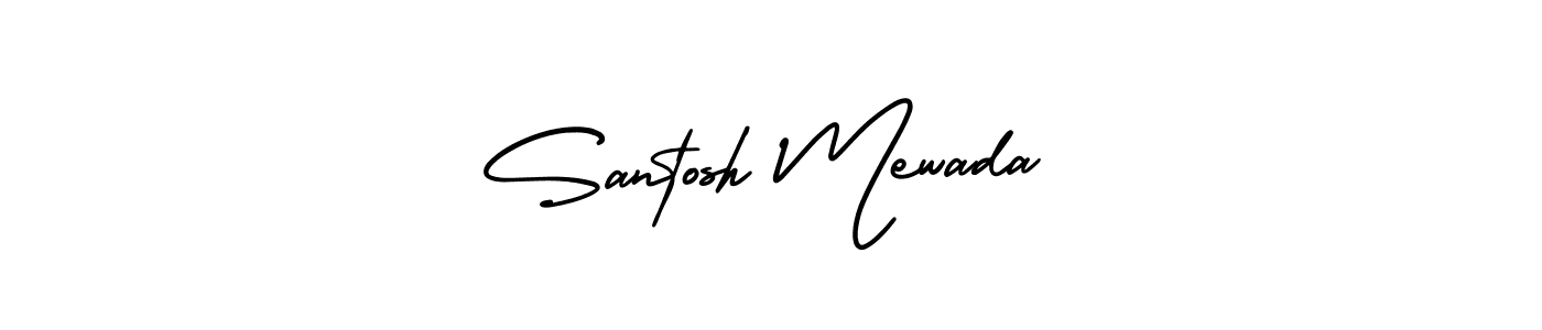 Make a beautiful signature design for name Santosh Mewada. With this signature (AmerikaSignatureDemo-Regular) style, you can create a handwritten signature for free. Santosh Mewada signature style 3 images and pictures png