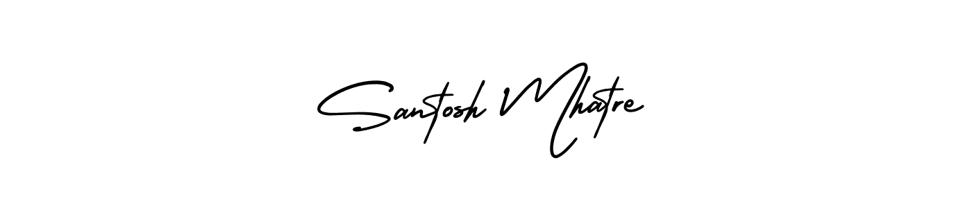 Make a beautiful signature design for name Santosh Mhatre. With this signature (AmerikaSignatureDemo-Regular) style, you can create a handwritten signature for free. Santosh Mhatre signature style 3 images and pictures png