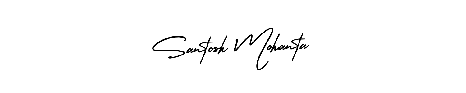This is the best signature style for the Santosh Mohanta name. Also you like these signature font (AmerikaSignatureDemo-Regular). Mix name signature. Santosh Mohanta signature style 3 images and pictures png
