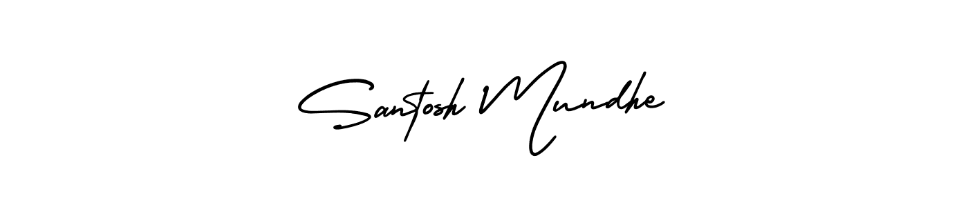Santosh Mundhe stylish signature style. Best Handwritten Sign (AmerikaSignatureDemo-Regular) for my name. Handwritten Signature Collection Ideas for my name Santosh Mundhe. Santosh Mundhe signature style 3 images and pictures png