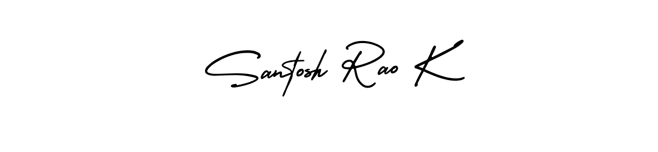 Also You can easily find your signature by using the search form. We will create Santosh Rao K name handwritten signature images for you free of cost using AmerikaSignatureDemo-Regular sign style. Santosh Rao K signature style 3 images and pictures png
