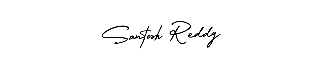 Santosh Reddy stylish signature style. Best Handwritten Sign (AmerikaSignatureDemo-Regular) for my name. Handwritten Signature Collection Ideas for my name Santosh Reddy. Santosh Reddy signature style 3 images and pictures png