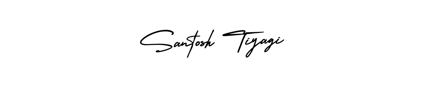 Use a signature maker to create a handwritten signature online. With this signature software, you can design (AmerikaSignatureDemo-Regular) your own signature for name Santosh Tiyagi. Santosh Tiyagi signature style 3 images and pictures png