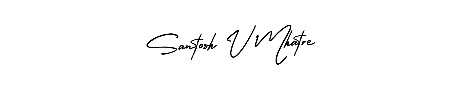 Design your own signature with our free online signature maker. With this signature software, you can create a handwritten (AmerikaSignatureDemo-Regular) signature for name Santosh V Mhatre. Santosh V Mhatre signature style 3 images and pictures png