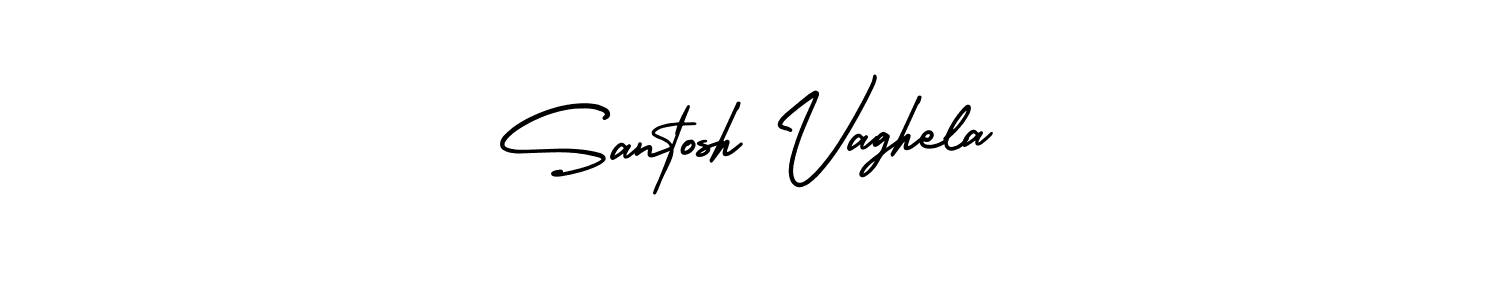 Make a beautiful signature design for name Santosh Vaghela. With this signature (AmerikaSignatureDemo-Regular) style, you can create a handwritten signature for free. Santosh Vaghela signature style 3 images and pictures png