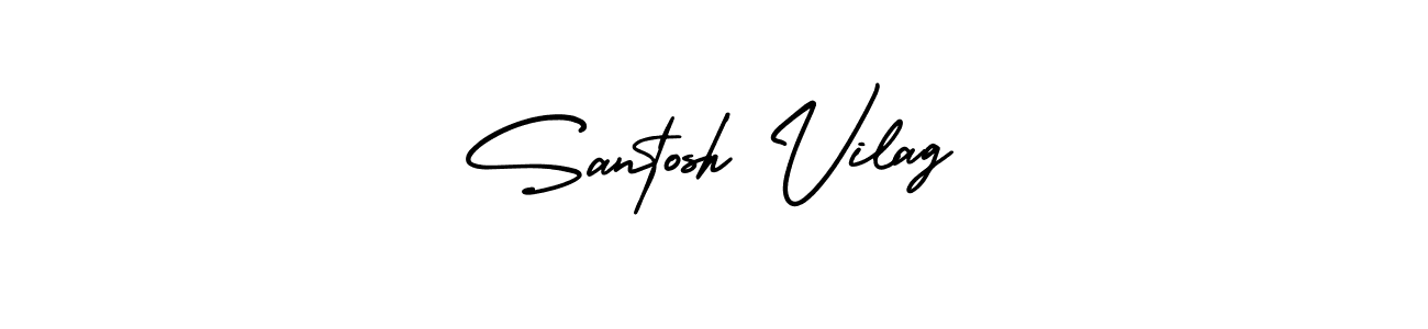 This is the best signature style for the Santosh Vilag name. Also you like these signature font (AmerikaSignatureDemo-Regular). Mix name signature. Santosh Vilag signature style 3 images and pictures png