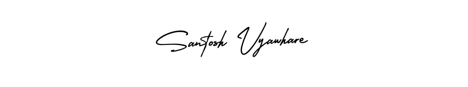 This is the best signature style for the Santosh Vyawhare name. Also you like these signature font (AmerikaSignatureDemo-Regular). Mix name signature. Santosh Vyawhare signature style 3 images and pictures png