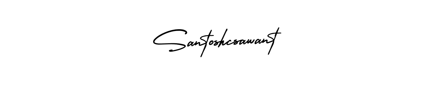 Use a signature maker to create a handwritten signature online. With this signature software, you can design (AmerikaSignatureDemo-Regular) your own signature for name Santoshcsawant. Santoshcsawant signature style 3 images and pictures png