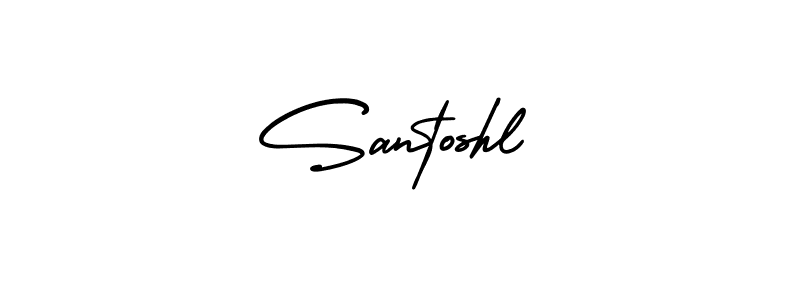 How to make Santoshl signature? AmerikaSignatureDemo-Regular is a professional autograph style. Create handwritten signature for Santoshl name. Santoshl signature style 3 images and pictures png