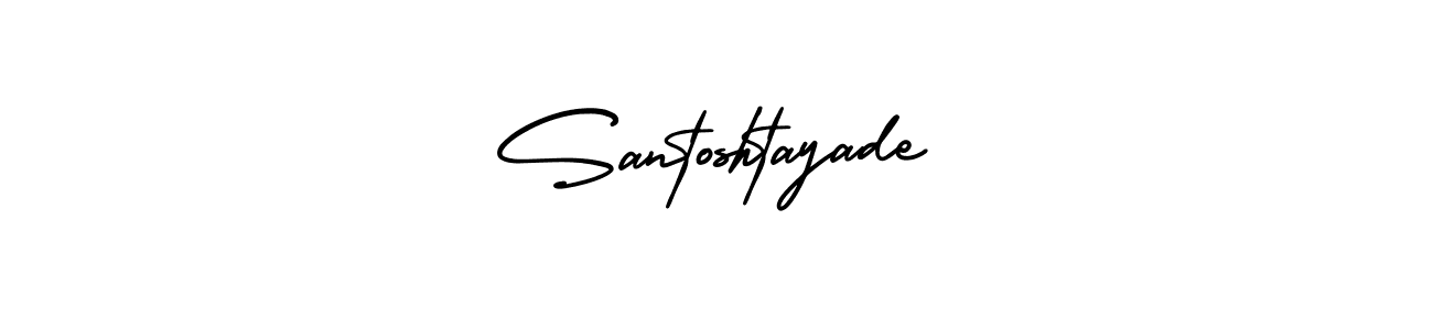 The best way (AmerikaSignatureDemo-Regular) to make a short signature is to pick only two or three words in your name. The name Santoshtayade include a total of six letters. For converting this name. Santoshtayade signature style 3 images and pictures png