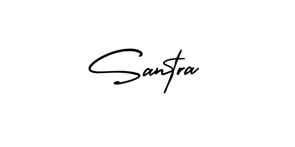 Santra stylish signature style. Best Handwritten Sign (AmerikaSignatureDemo-Regular) for my name. Handwritten Signature Collection Ideas for my name Santra. Santra signature style 3 images and pictures png