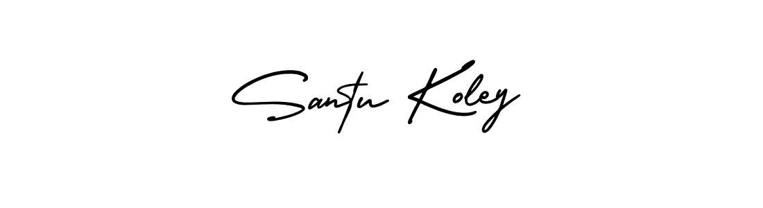 It looks lik you need a new signature style for name Santu Koley. Design unique handwritten (AmerikaSignatureDemo-Regular) signature with our free signature maker in just a few clicks. Santu Koley signature style 3 images and pictures png