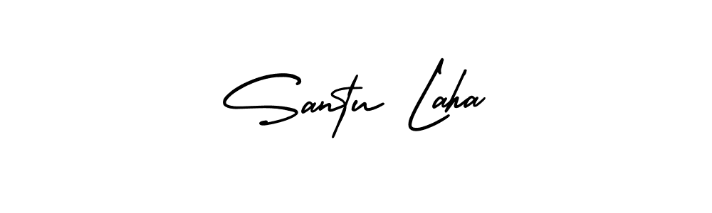 It looks lik you need a new signature style for name Santu Laha. Design unique handwritten (AmerikaSignatureDemo-Regular) signature with our free signature maker in just a few clicks. Santu Laha signature style 3 images and pictures png