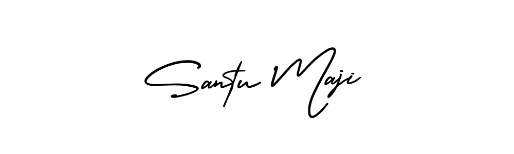 AmerikaSignatureDemo-Regular is a professional signature style that is perfect for those who want to add a touch of class to their signature. It is also a great choice for those who want to make their signature more unique. Get Santu Maji name to fancy signature for free. Santu Maji signature style 3 images and pictures png