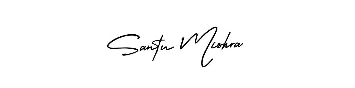 Make a beautiful signature design for name Santu Mishra. With this signature (AmerikaSignatureDemo-Regular) style, you can create a handwritten signature for free. Santu Mishra signature style 3 images and pictures png