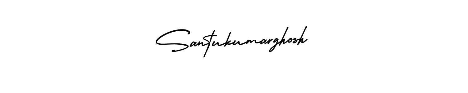 Create a beautiful signature design for name Santukumarghosh. With this signature (AmerikaSignatureDemo-Regular) fonts, you can make a handwritten signature for free. Santukumarghosh signature style 3 images and pictures png