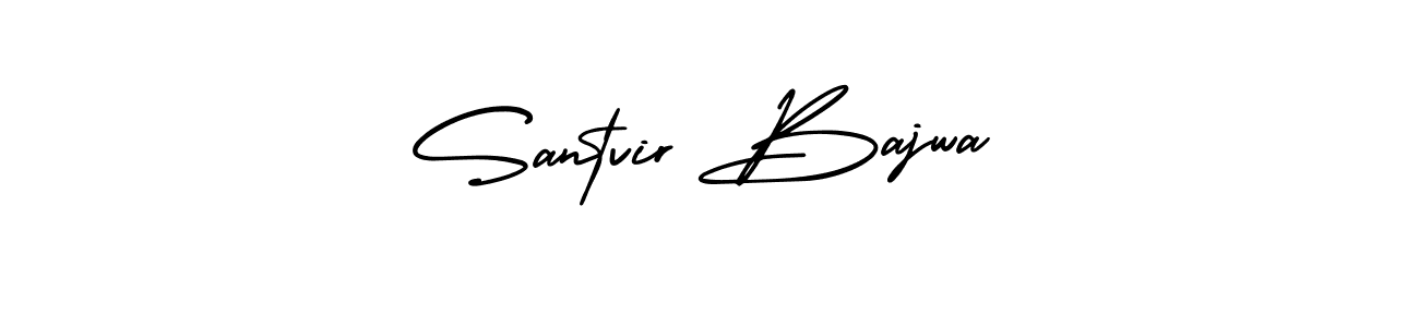 Make a beautiful signature design for name Santvir Bajwa. With this signature (AmerikaSignatureDemo-Regular) style, you can create a handwritten signature for free. Santvir Bajwa signature style 3 images and pictures png
