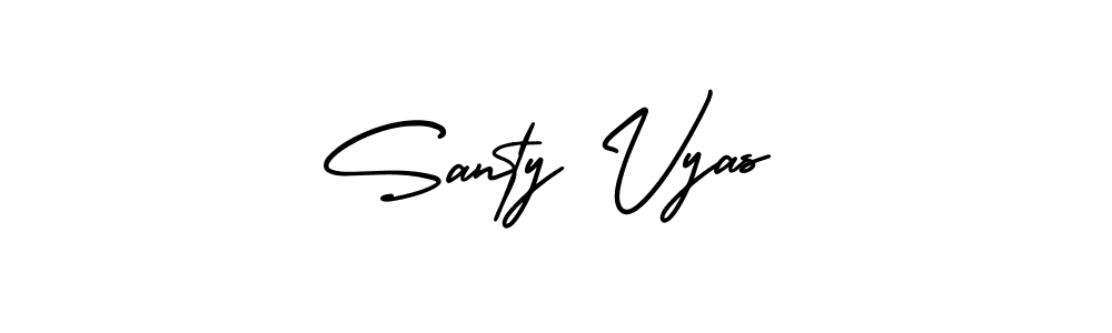 How to make Santy Vyas signature? AmerikaSignatureDemo-Regular is a professional autograph style. Create handwritten signature for Santy Vyas name. Santy Vyas signature style 3 images and pictures png