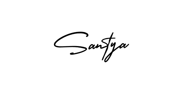 The best way (AmerikaSignatureDemo-Regular) to make a short signature is to pick only two or three words in your name. The name Santya include a total of six letters. For converting this name. Santya signature style 3 images and pictures png