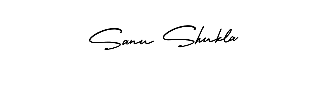 Sanu Shukla stylish signature style. Best Handwritten Sign (AmerikaSignatureDemo-Regular) for my name. Handwritten Signature Collection Ideas for my name Sanu Shukla. Sanu Shukla signature style 3 images and pictures png