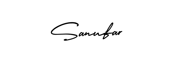 How to make Sanufar name signature. Use AmerikaSignatureDemo-Regular style for creating short signs online. This is the latest handwritten sign. Sanufar signature style 3 images and pictures png