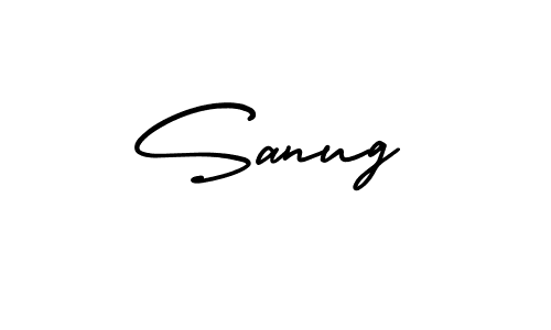 How to make Sanug signature? AmerikaSignatureDemo-Regular is a professional autograph style. Create handwritten signature for Sanug name. Sanug signature style 3 images and pictures png