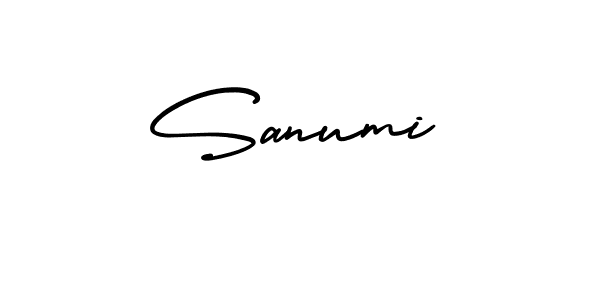 Sanumi stylish signature style. Best Handwritten Sign (AmerikaSignatureDemo-Regular) for my name. Handwritten Signature Collection Ideas for my name Sanumi. Sanumi signature style 3 images and pictures png
