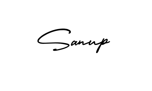 How to Draw Sanup signature style? AmerikaSignatureDemo-Regular is a latest design signature styles for name Sanup. Sanup signature style 3 images and pictures png