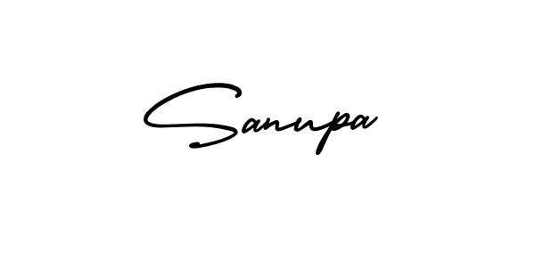 Sanupa stylish signature style. Best Handwritten Sign (AmerikaSignatureDemo-Regular) for my name. Handwritten Signature Collection Ideas for my name Sanupa. Sanupa signature style 3 images and pictures png