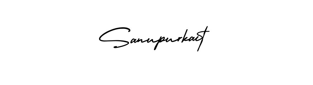 Use a signature maker to create a handwritten signature online. With this signature software, you can design (AmerikaSignatureDemo-Regular) your own signature for name Sanupurkait. Sanupurkait signature style 3 images and pictures png