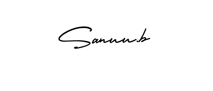 How to make Sanuu.b signature? AmerikaSignatureDemo-Regular is a professional autograph style. Create handwritten signature for Sanuu.b name. Sanuu.b signature style 3 images and pictures png