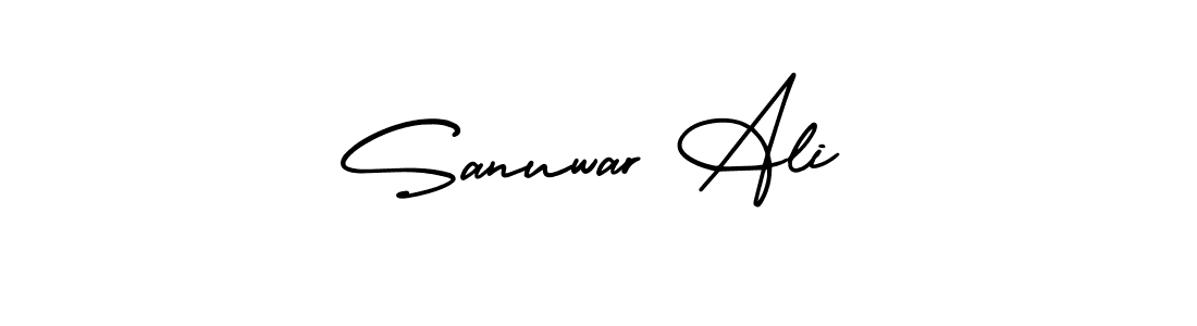 Create a beautiful signature design for name Sanuwar Ali. With this signature (AmerikaSignatureDemo-Regular) fonts, you can make a handwritten signature for free. Sanuwar Ali signature style 3 images and pictures png