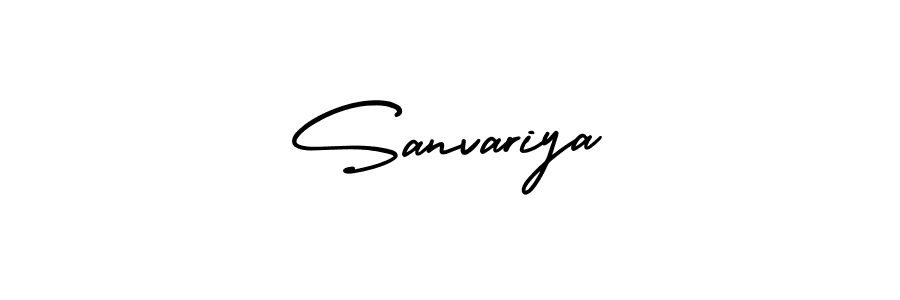 Create a beautiful signature design for name Sanvariya. With this signature (AmerikaSignatureDemo-Regular) fonts, you can make a handwritten signature for free. Sanvariya signature style 3 images and pictures png