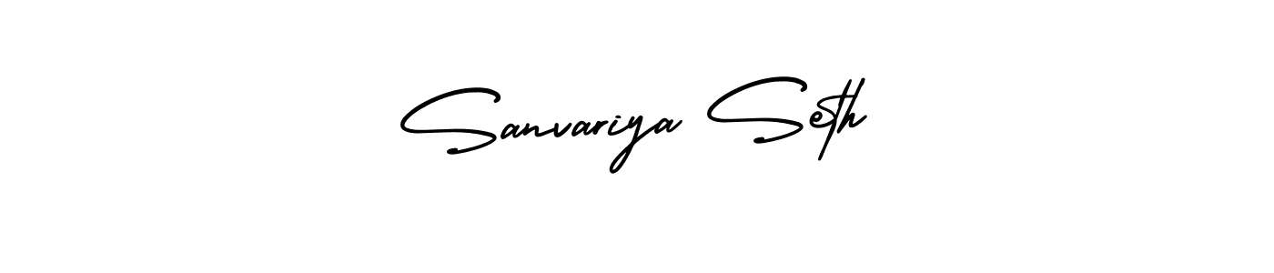 AmerikaSignatureDemo-Regular is a professional signature style that is perfect for those who want to add a touch of class to their signature. It is also a great choice for those who want to make their signature more unique. Get Sanvariya Seth name to fancy signature for free. Sanvariya Seth signature style 3 images and pictures png