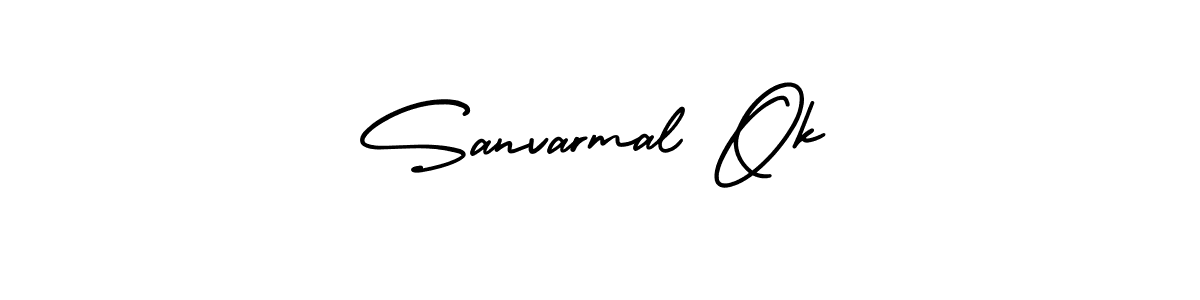 Create a beautiful signature design for name Sanvarmal Ok. With this signature (AmerikaSignatureDemo-Regular) fonts, you can make a handwritten signature for free. Sanvarmal Ok signature style 3 images and pictures png