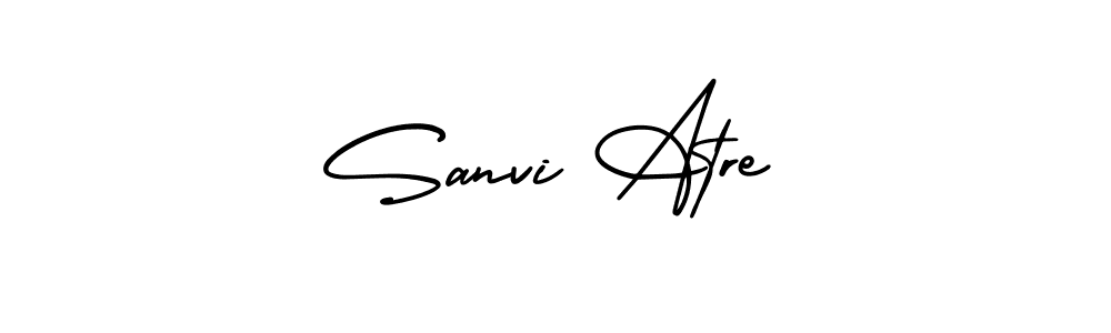 Design your own signature with our free online signature maker. With this signature software, you can create a handwritten (AmerikaSignatureDemo-Regular) signature for name Sanvi Atre. Sanvi Atre signature style 3 images and pictures png