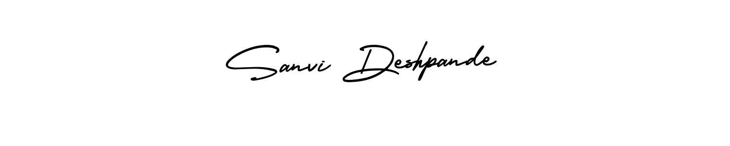 How to Draw Sanvi Deshpande signature style? AmerikaSignatureDemo-Regular is a latest design signature styles for name Sanvi Deshpande. Sanvi Deshpande signature style 3 images and pictures png