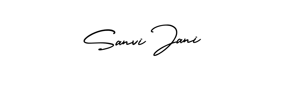 Also You can easily find your signature by using the search form. We will create Sanvi Jani name handwritten signature images for you free of cost using AmerikaSignatureDemo-Regular sign style. Sanvi Jani signature style 3 images and pictures png